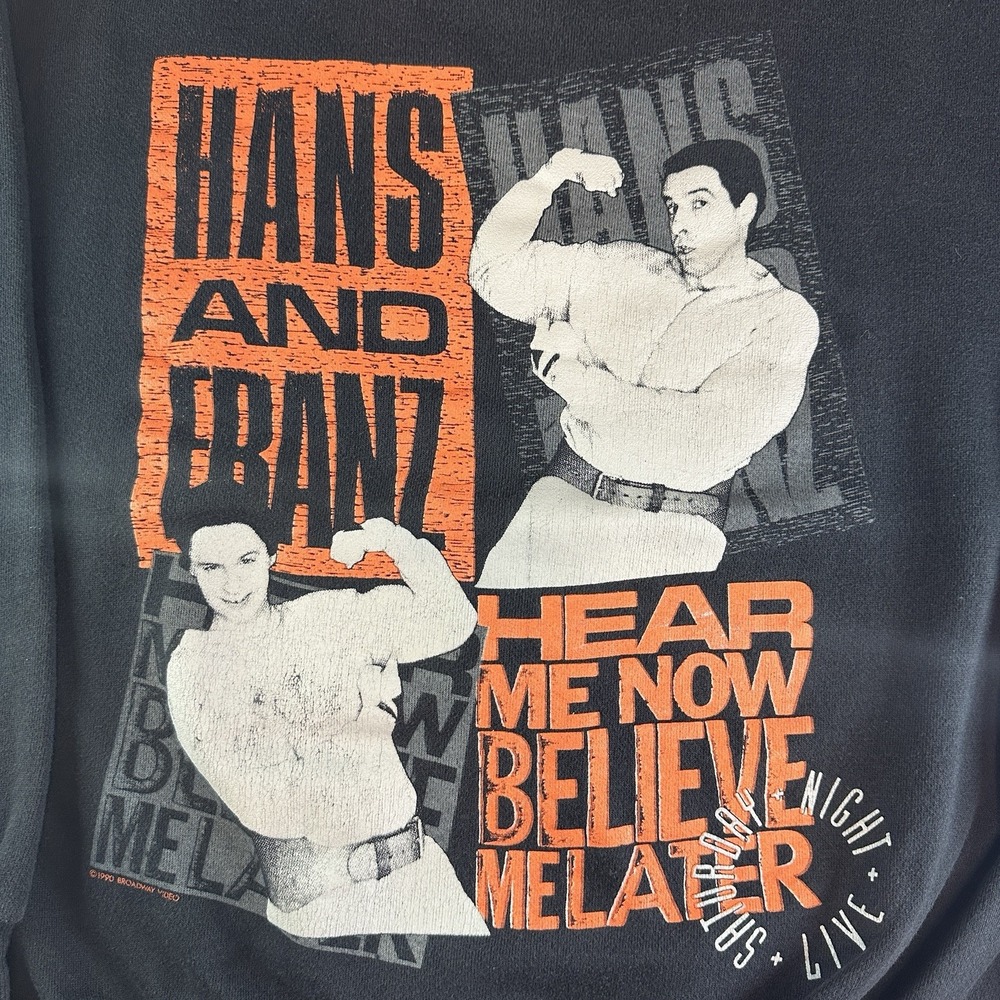 Vintage 1990 Saturday Night Live Hans Franz Crewneck Sweatshirt Size XL